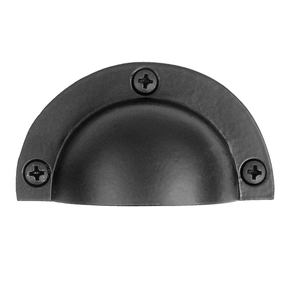 Acorn MFG 2 5/8" X 1 1/2" Front Mount Cup Pull in Black