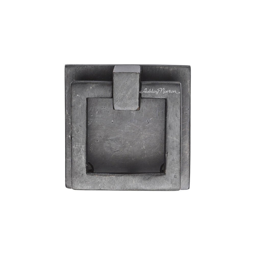 Ashley Norton Hardware 1 3/4" Long Square Drop Pull on Plate in Dark Bronze