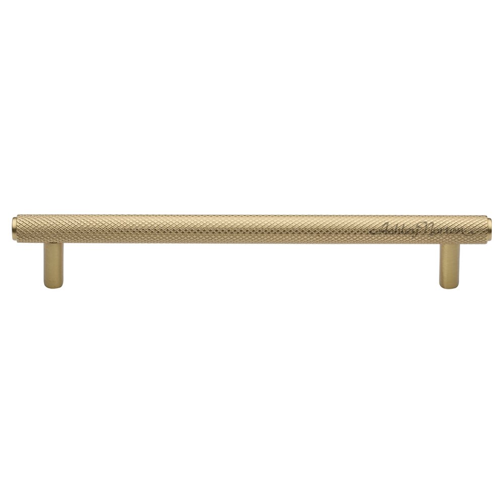 Ashley Norton Hardware 4" Centers Basel Knurled Pull in Satin Brass