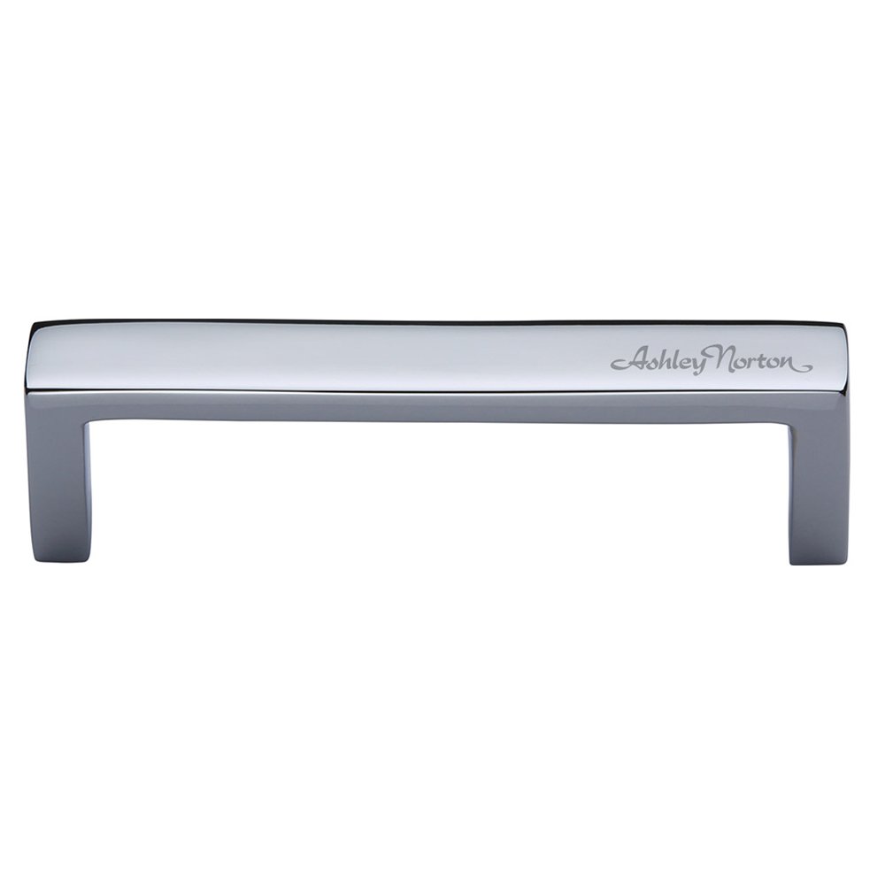 Ashley Norton Hardware 4" Centers Wide Modern Pull in Polished Chrome
