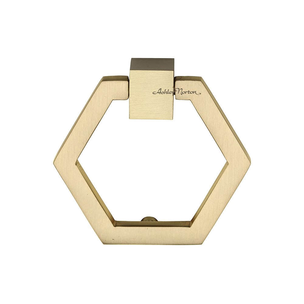 Ashley Norton Hardware 2 3/8" Hex Cabinet Ring Pull in Satin Brass