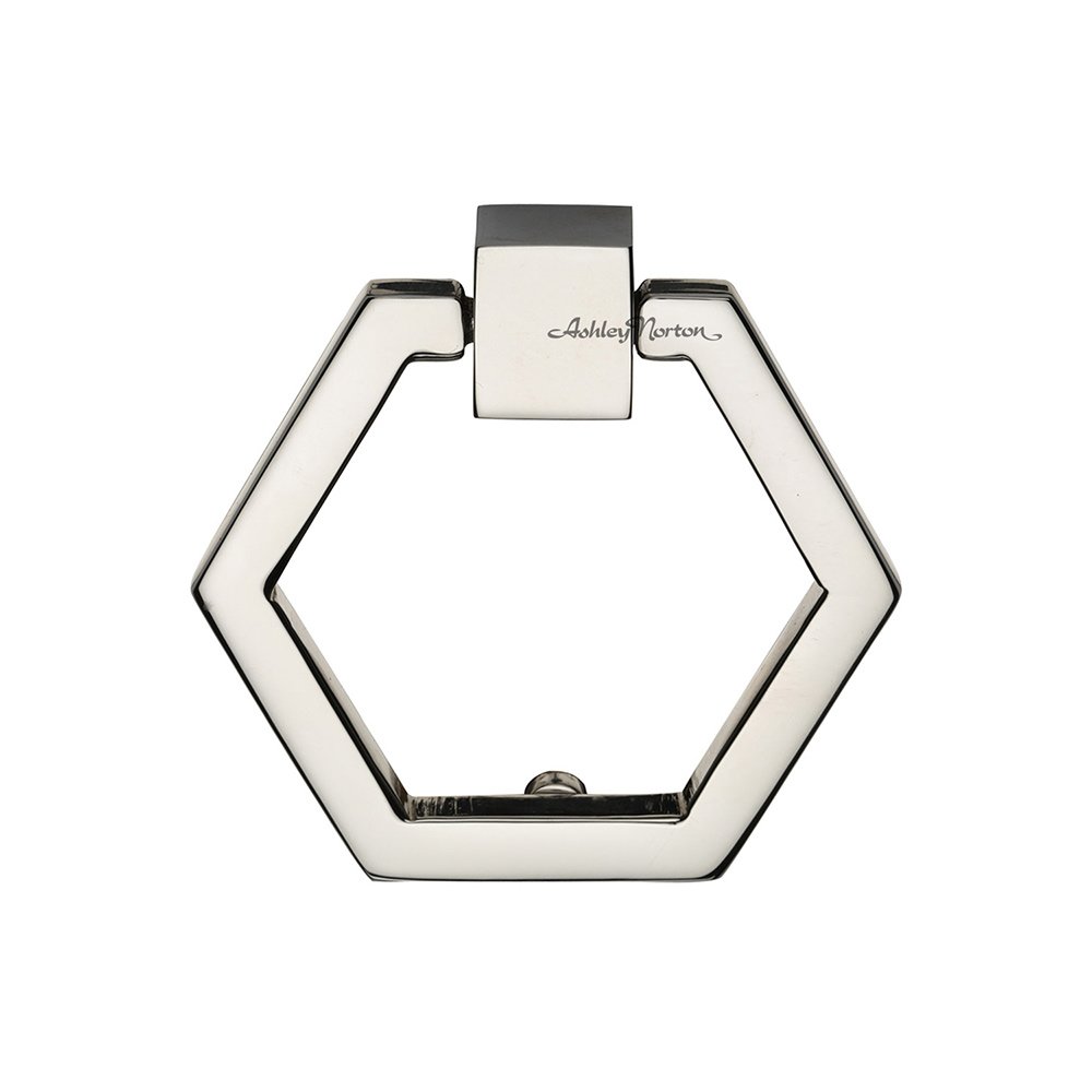 Ashley Norton Hardware 2 3/8" Hex Cabinet Ring Pull in Polished Nickel