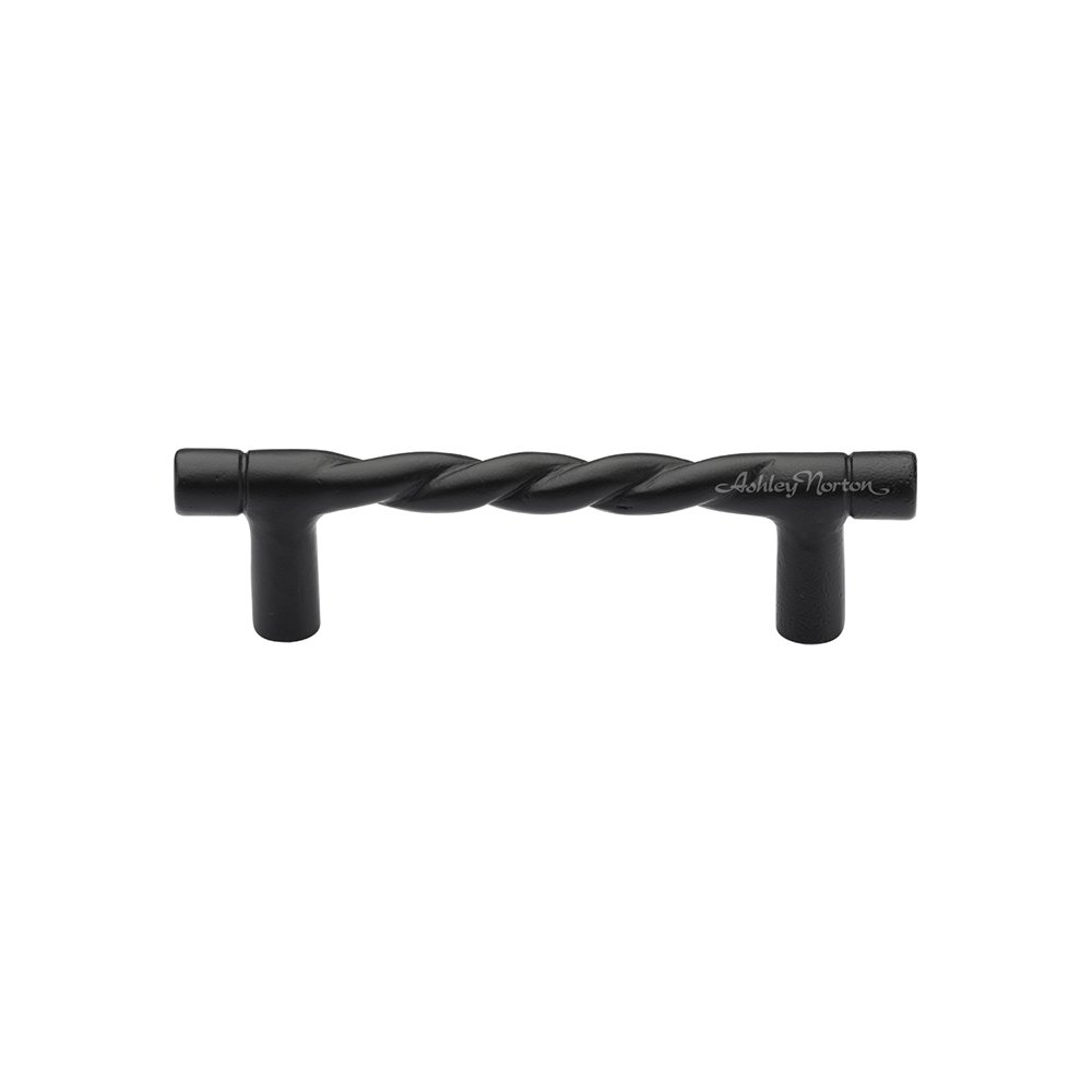 Ashley Norton Hardware 7" Centers Rope Pull in Distressed Black