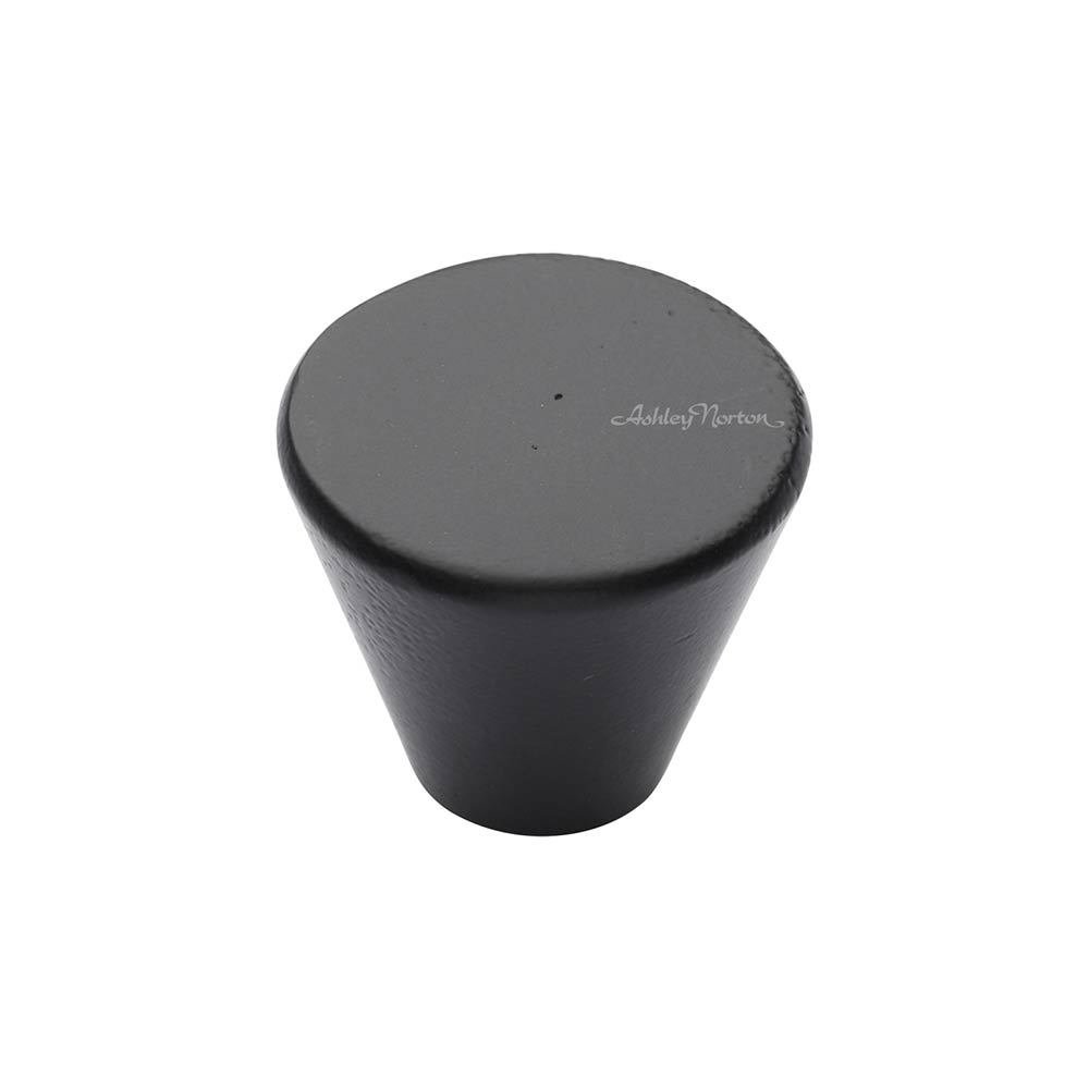 Ashley Norton Hardware 1 1/4" Round Conical Knob in Distressed Black