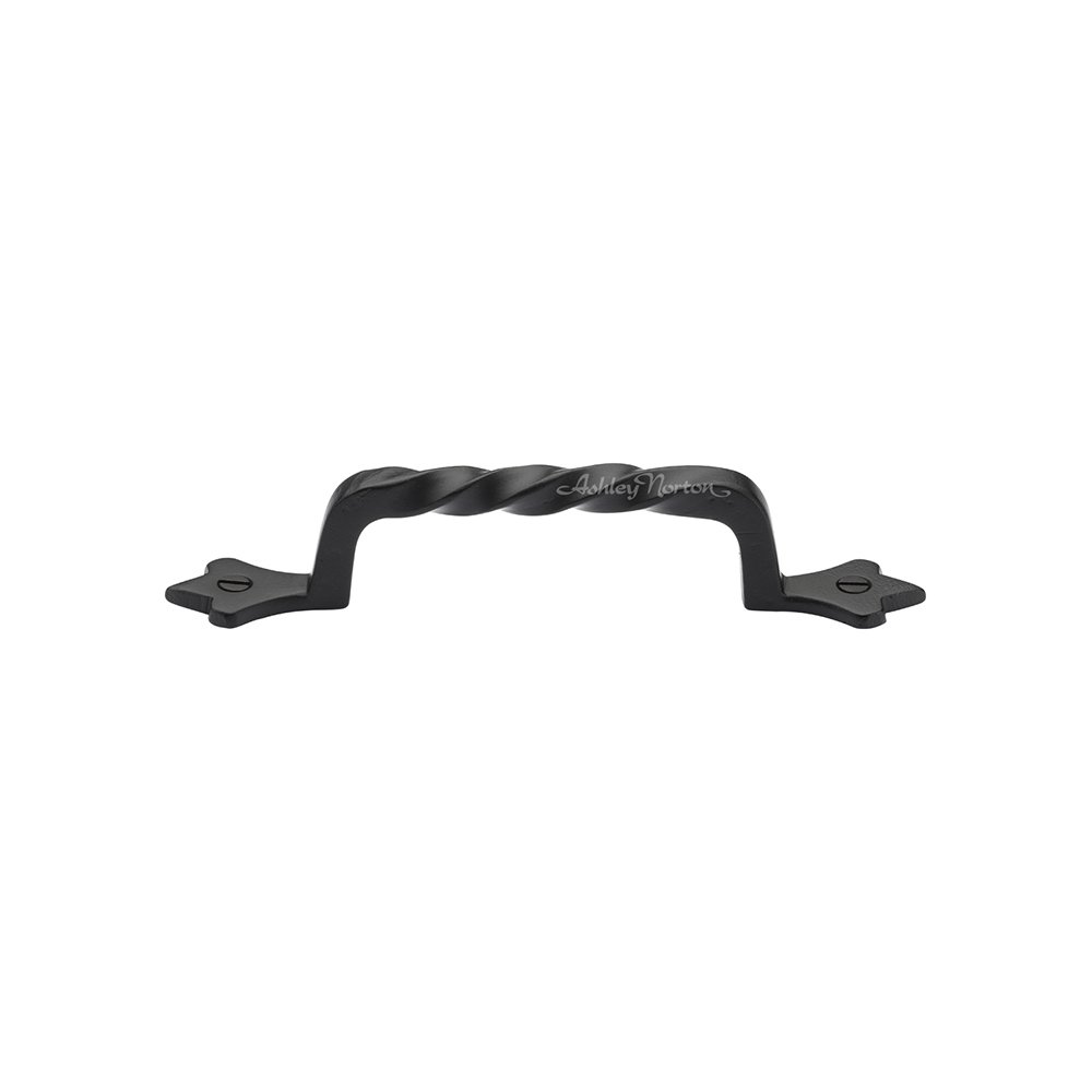 Ashley Norton Hardware 10" Long Front Mounted Twist Pull in Distressed Black