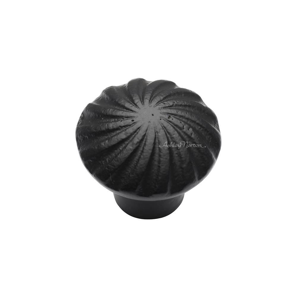 Ashley Norton Hardware 1 1/4" Wheel Knob in Distressed Black