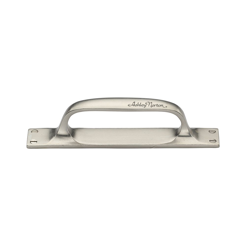 Ashley Norton Hardware 6 7/8" Long Front Mounted Pull with Integrated Backplate in White Bronze