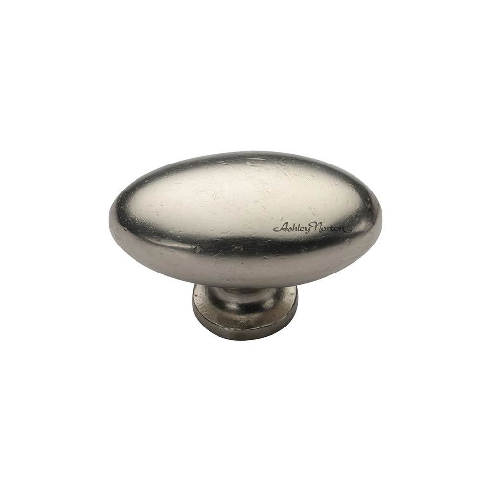 Ashley Norton Hardware 2" Long Oval (Egg) Knob in White Bronze