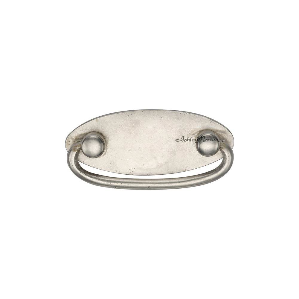Ashley Norton Hardware 2 1/2" Centers Drop Pull on Oval plate in White Bronze