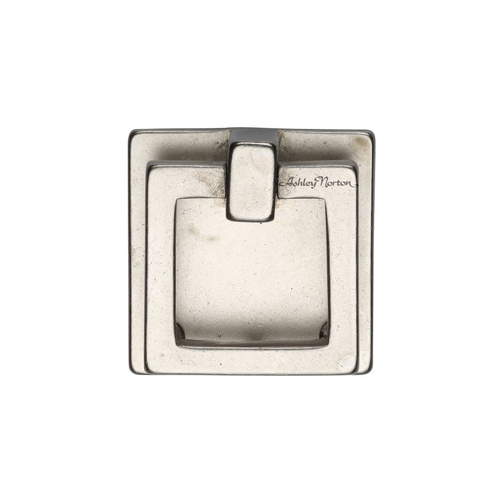 Ashley Norton Hardware 1 3/4" Long Square Drop Pull on Plate in White Bronze