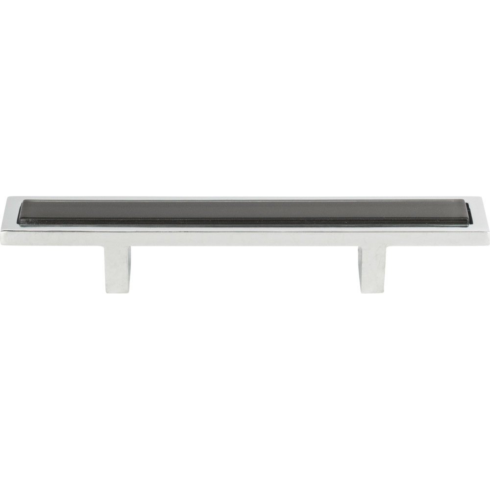 Atlas Homewares 3" Centers Pull in Black and Polished Chrome
