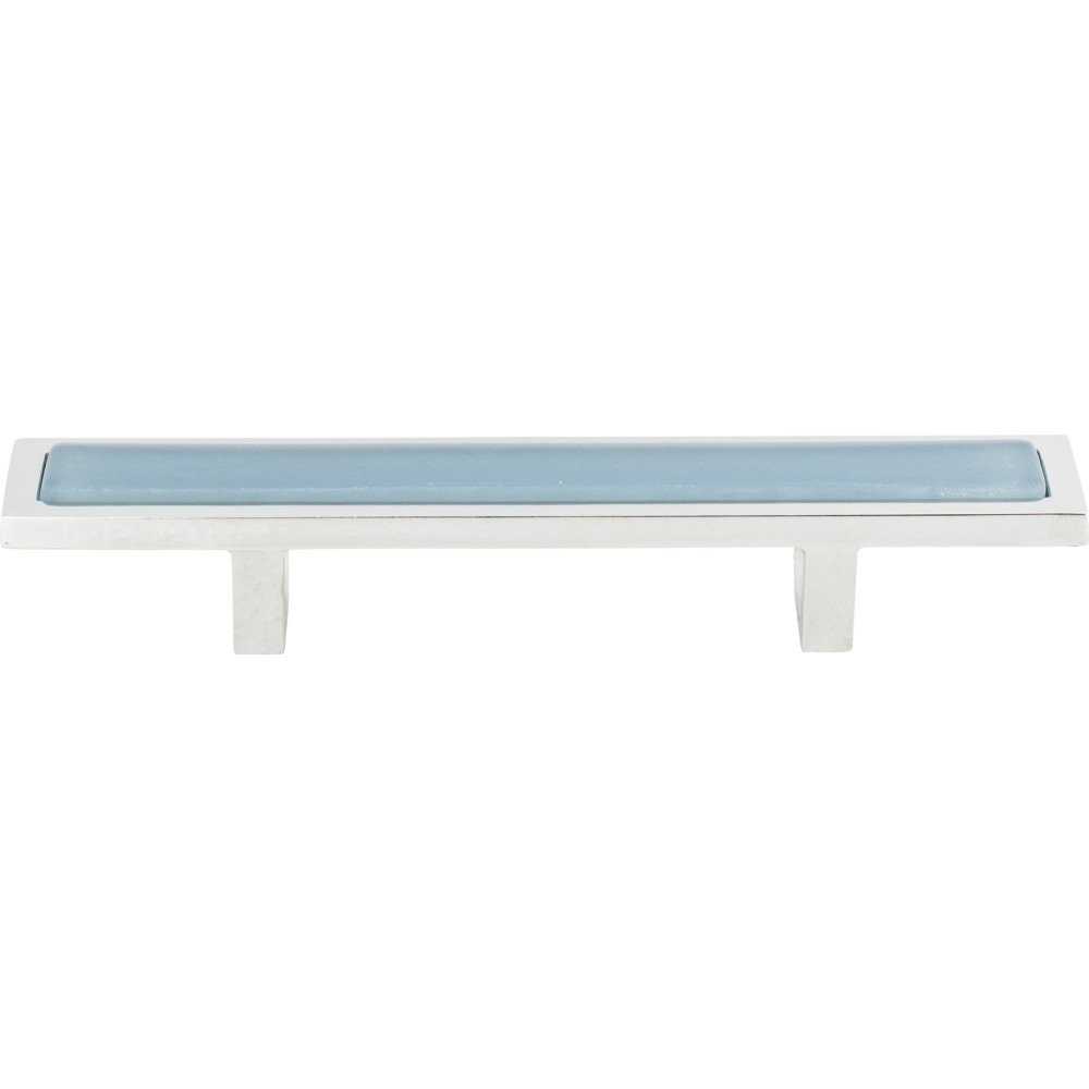 Atlas Homewares 3" Centers Pull in Blue and Polished Chrome