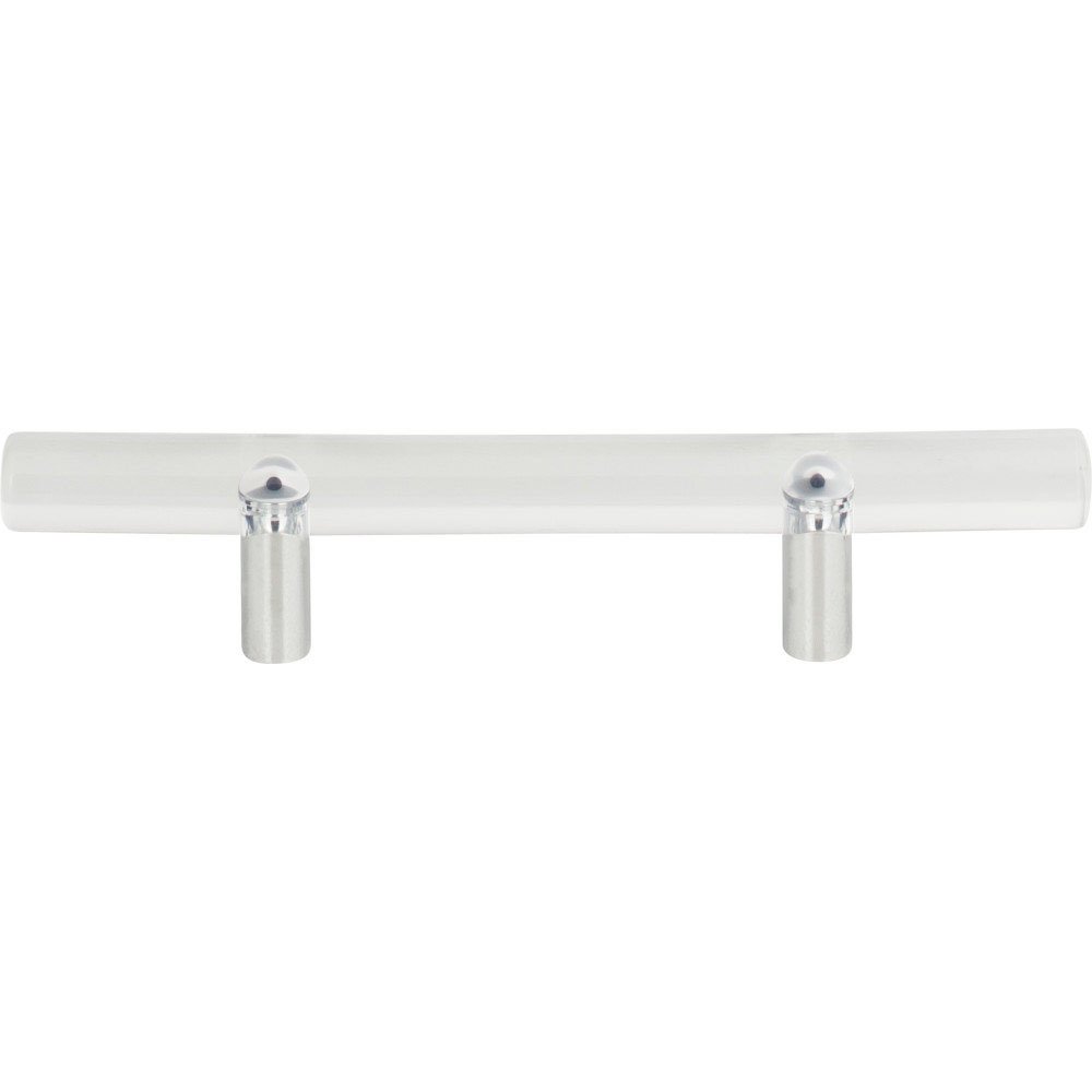 Atlas Homewares 3" Centers Pull in Clear Acrylic and Polished Chrome