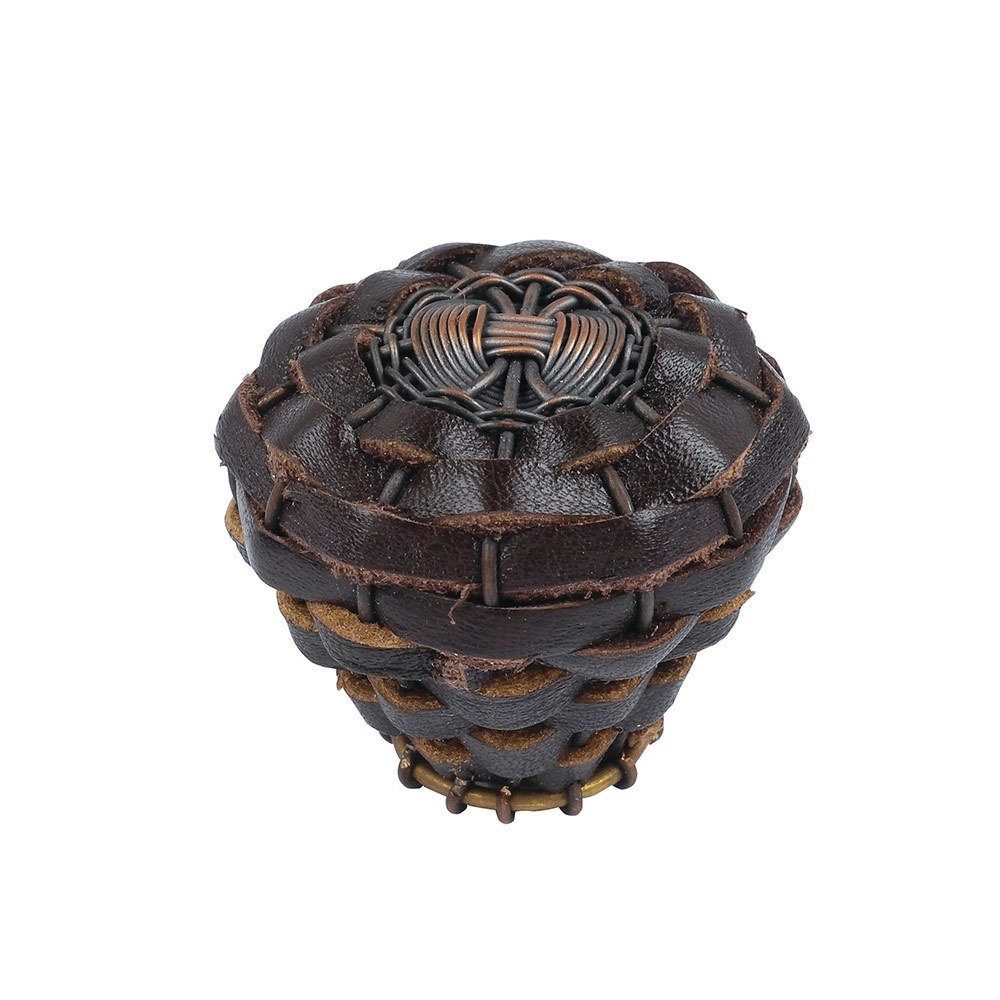 Atlas Homewares Leather 1 1/2" Expresso Knob in Aged Bronze