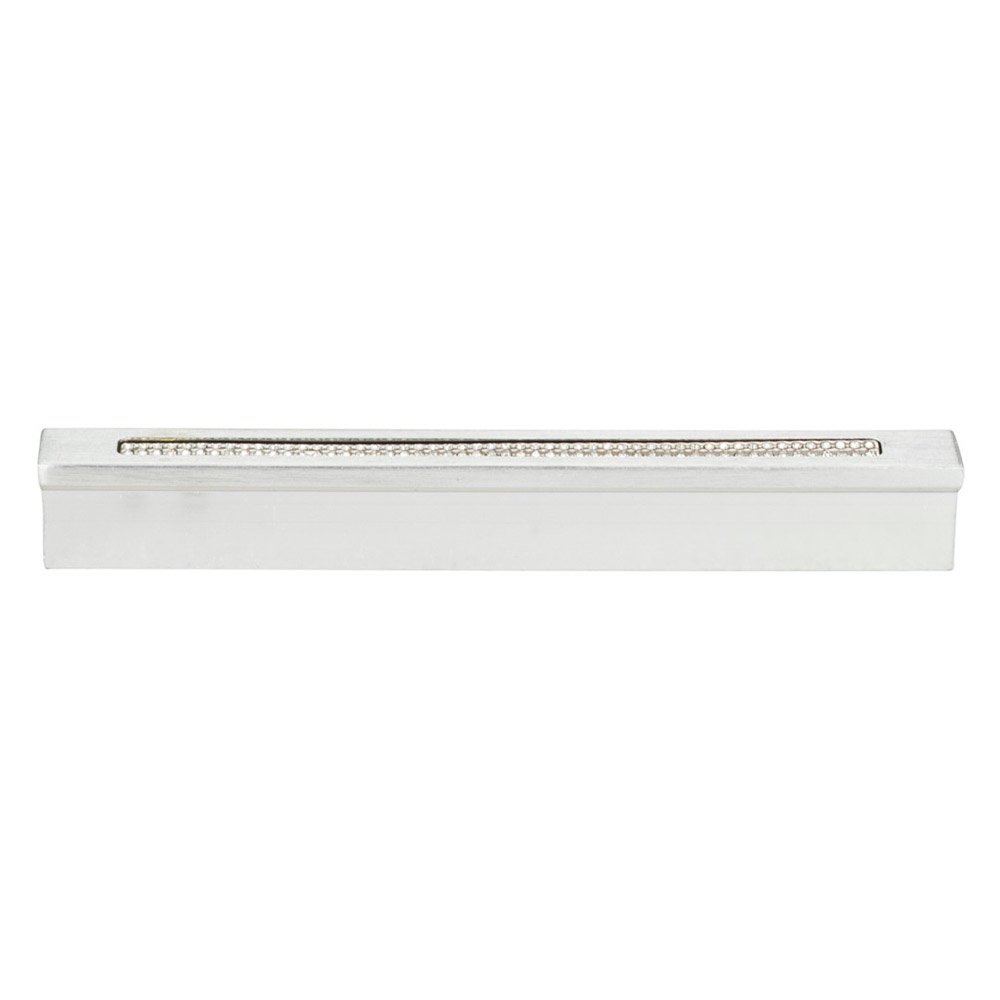 Atlas Homewares 3 3/4" Centers Pull in Brushed Matte Chrome with Crystal