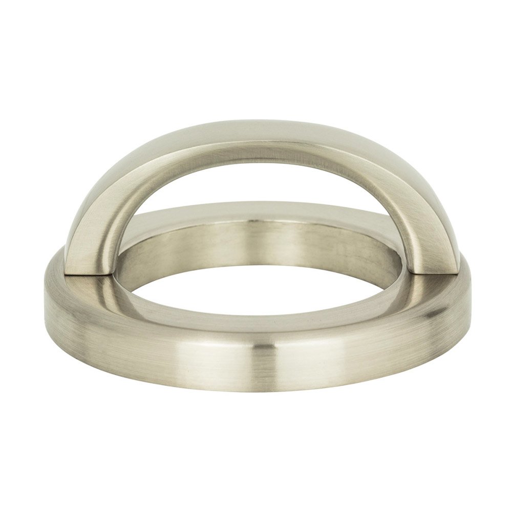 Atlas Homewares 1 7/8" Centers Round Base In Brushed Nickel With Curved Handle In Brushed Nickel