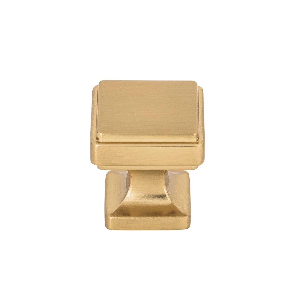 Atlas Homewares 1 1/8" Square Knob in Warm Brass