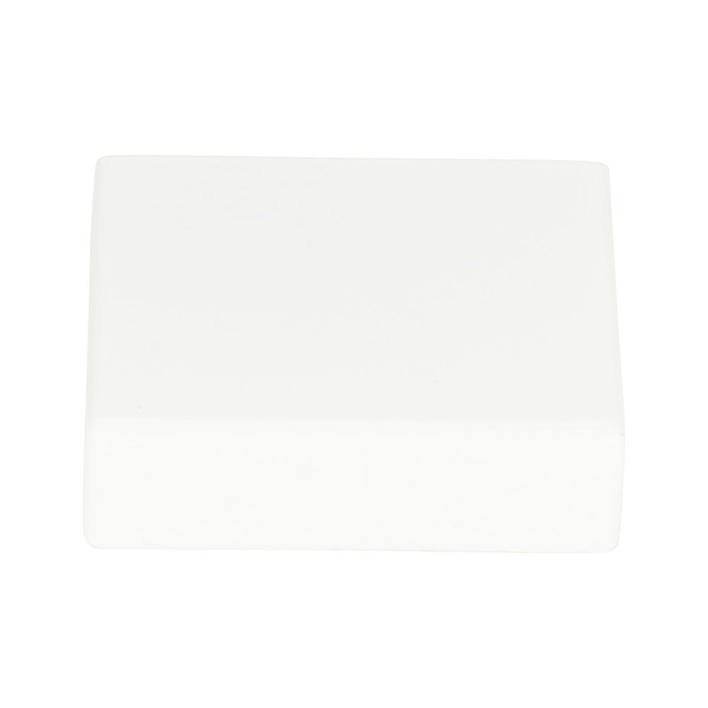 Atlas Homewares 1 3/8" Thin Square Knob in High White Gloss