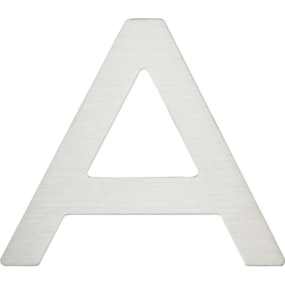 Atlas Homewares 4" Self-Adhesive Fixing Letter A in Stainless Steel