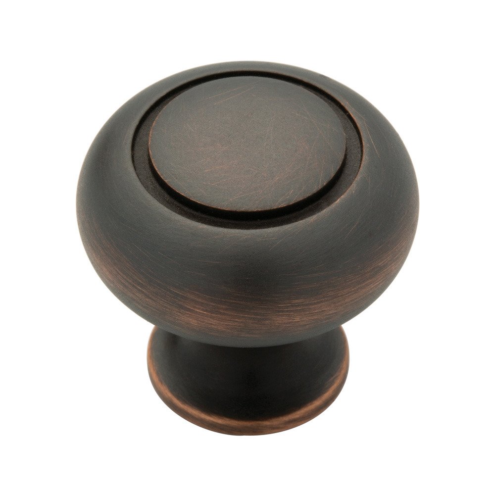 Liberty Hardware Knob 1 5/16" (31mm) Diameter Solid Brass Bronze with Copper Highlights