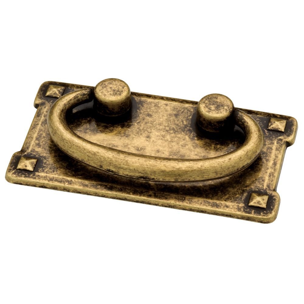 Liberty Hardware Bail Pull Horizontal 3" (76mm) Centers Zinc Antique Brass