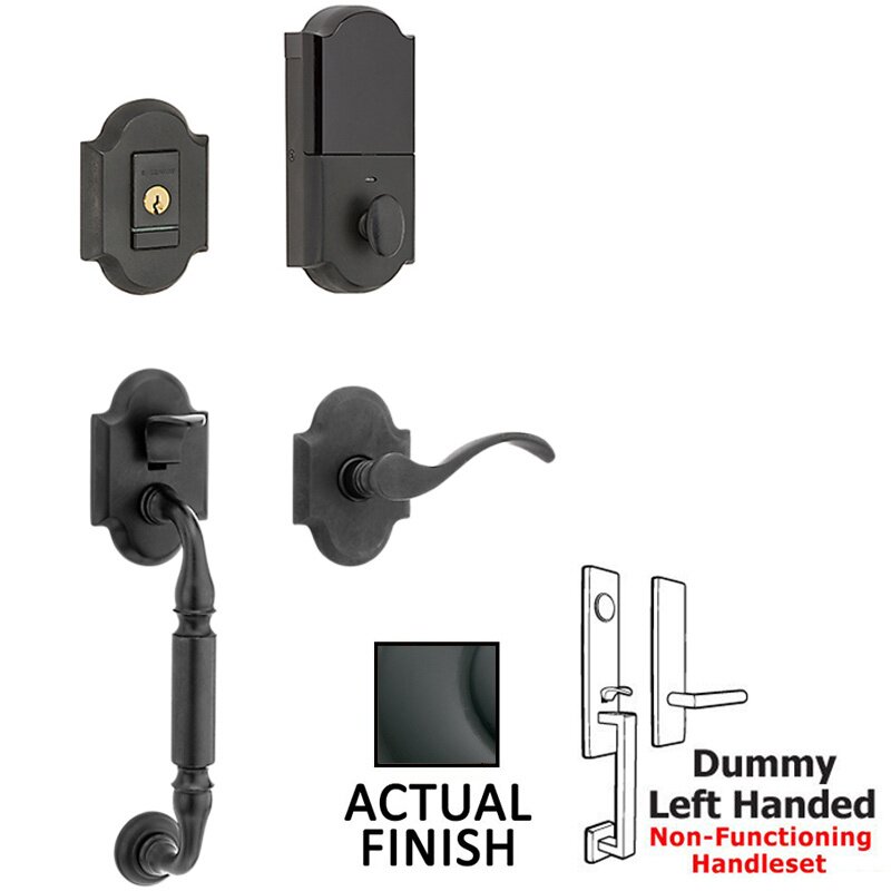 Baldwin Evolved Sectional Full Dummy Handleset With Left Handed Interior Lever in Oil Rubbed Bronze