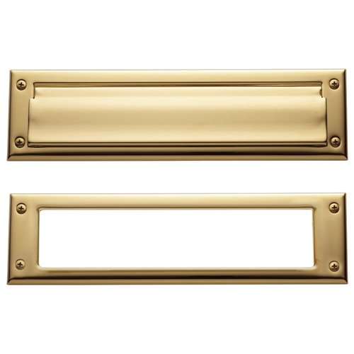Baldwin Package Size Mail Slot in Lifetime PVD Polished Brass