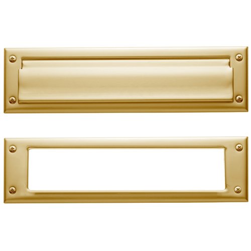 Baldwin Package Size Mail Slot in PVD Lifetime Satin Brass