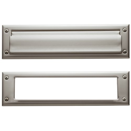Baldwin Package Size Mail Slot in Lifetime PVD Satin Nickel