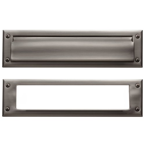 Baldwin Package Size Mail Slot in PVD Graphite Nickel
