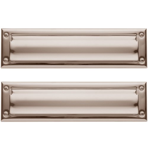 Baldwin Package Size Mail Slot in Lifetime PVD Polished Nickel