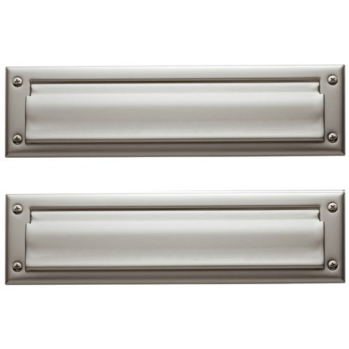 Baldwin Package Size Mail Slot in Lifetime PVD Satin Nickel