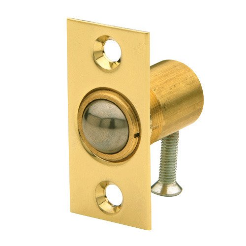 Baldwin Adjustable Ball Catch (Fitted in Jamb) in Unlacquered Brass