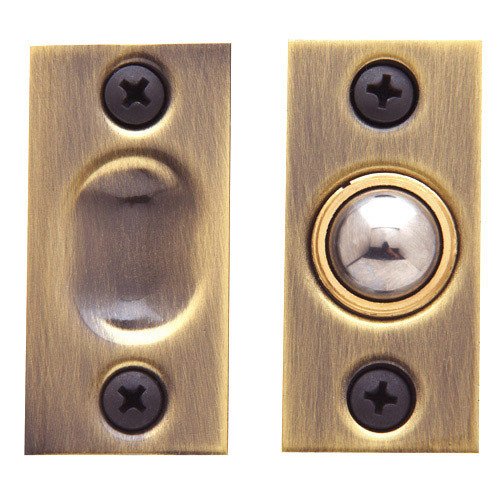 Baldwin Adjustable Ball Catch (Fitted in Jamb) in Satin Brass & Brown
