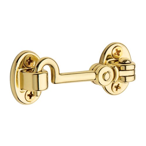 Baldwin 2 1/2" Swivel Type Cabin Door Hook in Lifetime PVD Polished Brass