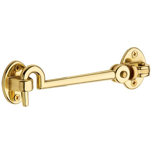 Baldwin 5 1/2" Swivel Type Cabin Door Hook in Lifetime PVD Polished Brass