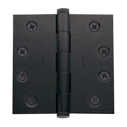 Baldwin 4" x 4" Square Corner Door Hinge with Non Removable Pin in Oil Rubbed Bronze (Sold Individually)