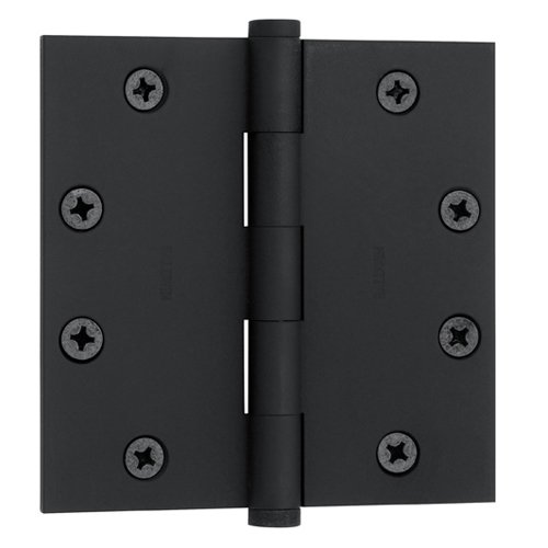 Baldwin 4 1/2" x 4 1/2" Square Corner Door Hinge in Satin Black (Sold Individually)