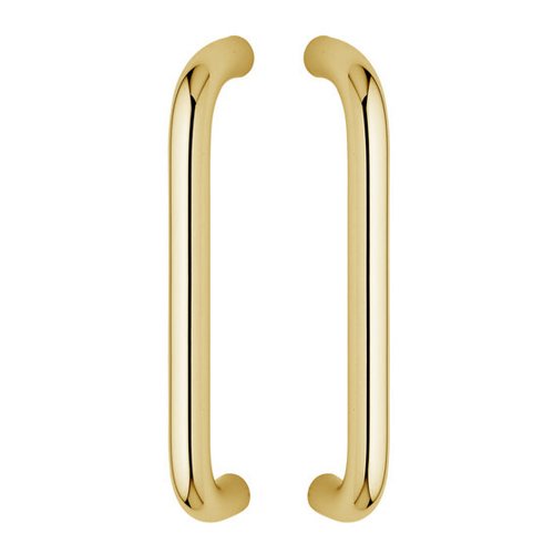 Baldwin 8" Centers Back to Back Door Pull in Lifetime PVD Polished Brass