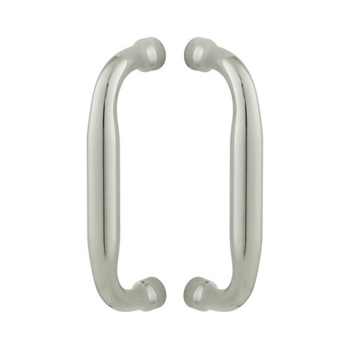 Baldwin 5 1/2" Centers Back to Back Door Pull in Polished Nickel