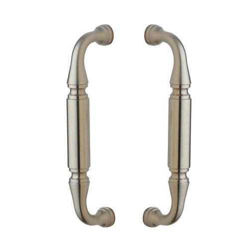 Baldwin 8" Centers Back to Back Surface Mounted Hollow Metal Door Pull in Satin Nickel