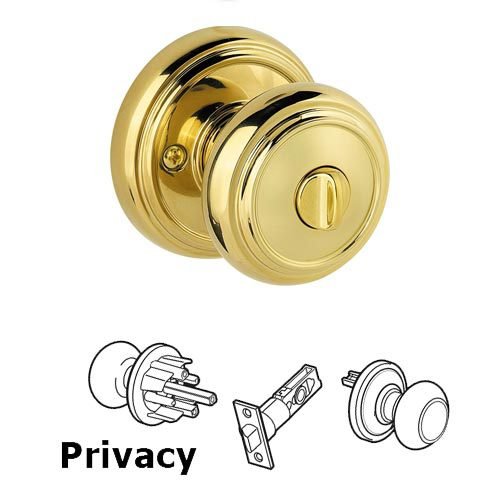 Baldwin Privacy Alcott Door Knob in Polished Brass