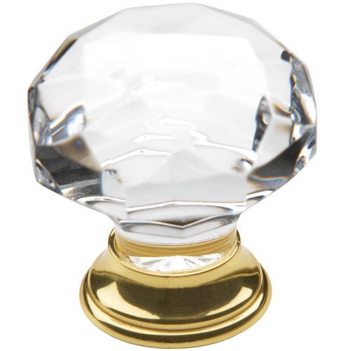 Baldwin 1 3/4" Diameter Mushroom Crystal Knob in Polished Brass