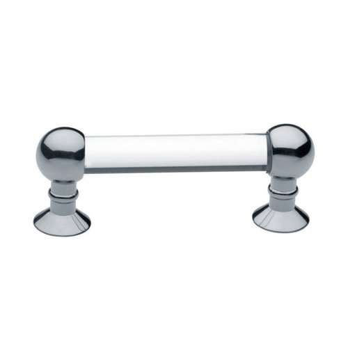 Baldwin 3" Centers Crystal Handle in Polished Chrome