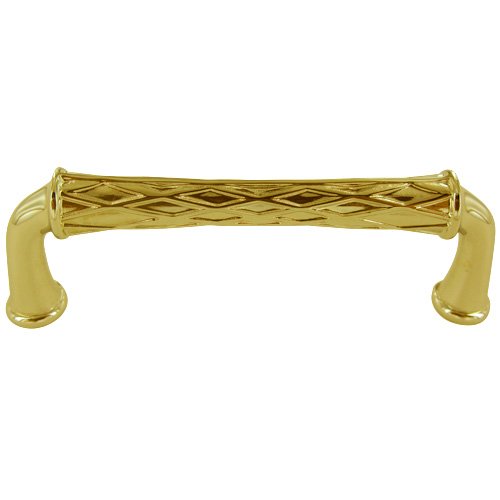 Baldwin 4" Centers Couture A Handle in Polished Brass
