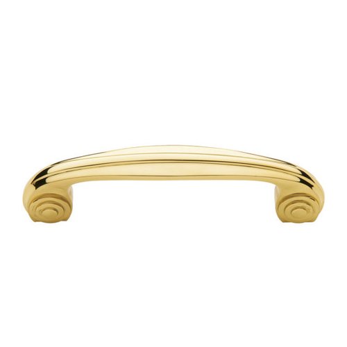 Baldwin 3 1/2" Centers Deco Handle in Polished Brass