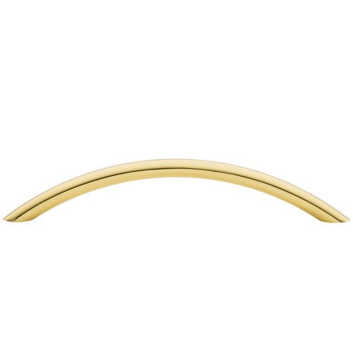 Baldwin 6" Centers Round Arch Pull in Polished Brass