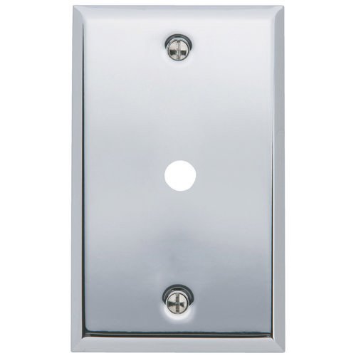 Baldwin Single Cable Cover Beveled Edge Switchplate in Polished Chrome