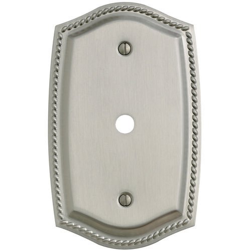 Baldwin Single Cable Cover Rope Switchplate in Satin Nickel