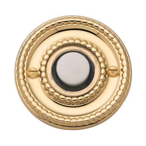 Baldwin 1 3/4" Beaded Bell Button in Unlacquered Brass